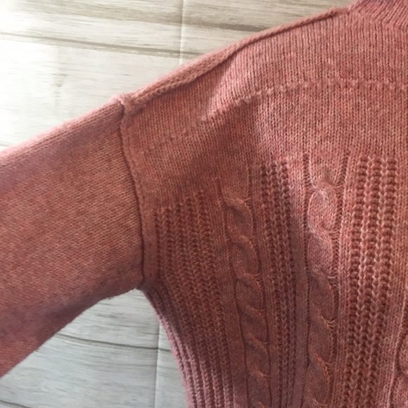 A.N.A. Pink Cable knit Mock Neck Sweater XL - Picture 4 of 14